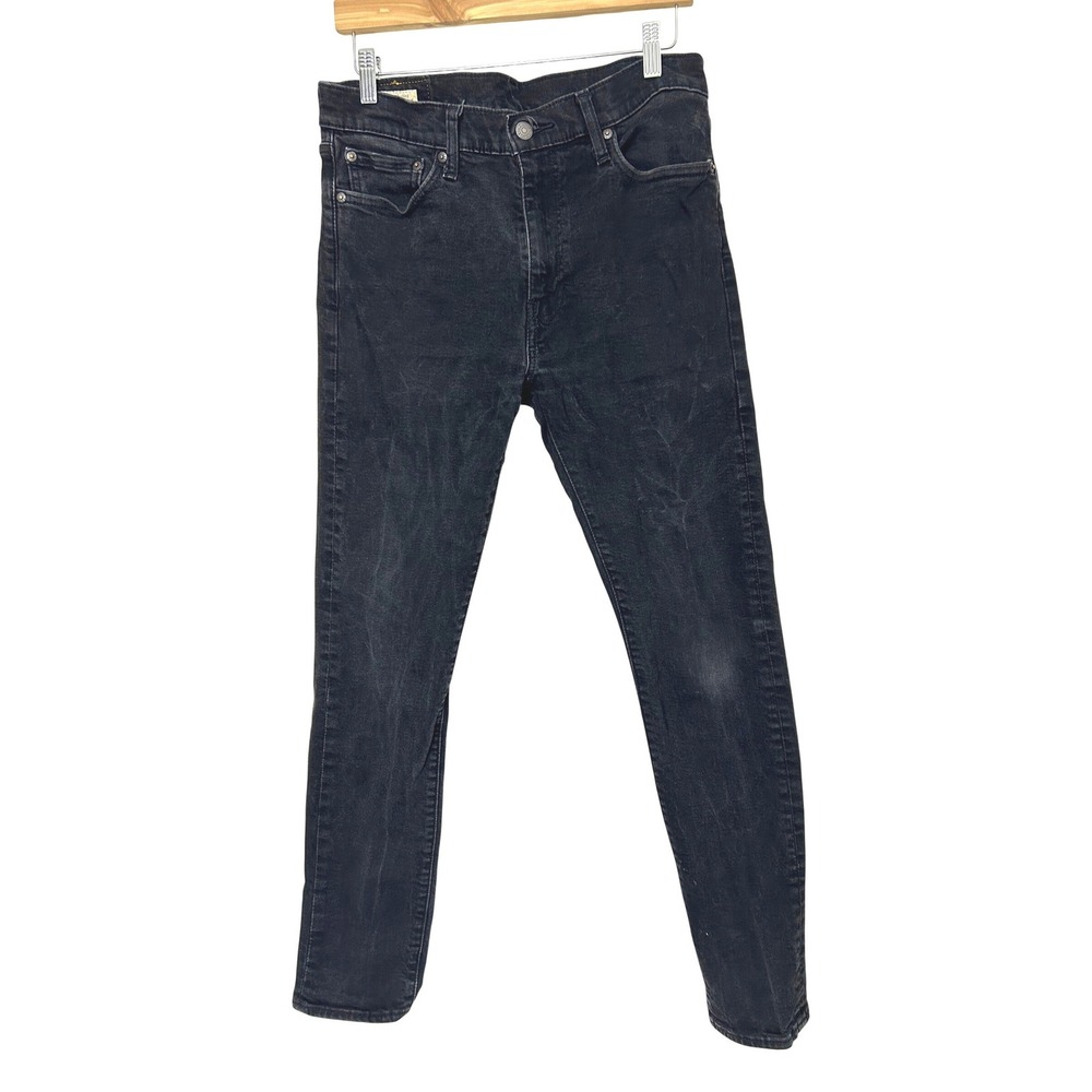 Levi's Premium Jeans Mens 33x32 Black‎ 510 Skinny Fit Denim Grunge Big E